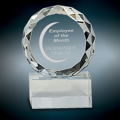 Small Round Facet Crystal Award