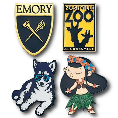 Custom Lapel Pins - 1/2" (0.5") Die Struck Soft Enamel