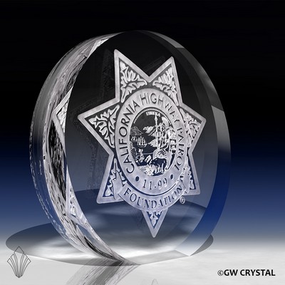 Circlet Crystal Award (5" x 5 ½" x 1 5/8")
