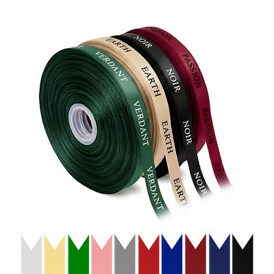 Custom Full Color 5/8" Satin Gift Ribbon 100 Yards